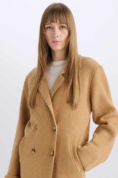 DeFacto Oversize Wide Fit Double Breasted Closure Button Pocket Jacket 3131943