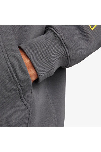 Nike Sportswear Global Moto Sports Kapşonlu Gri Sweatshirt