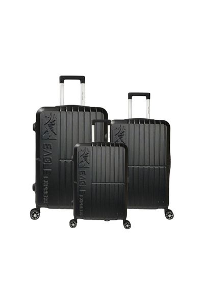 EAGLE EXPRESS 3-Piece Aura Telescopic Handle ABS Hard Luggage Set