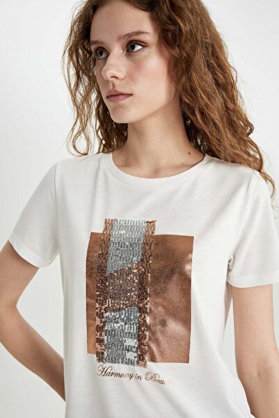 DeFacto Tričko Regular Fit s krátkym rukávom Crew Neck C4059ax24sp