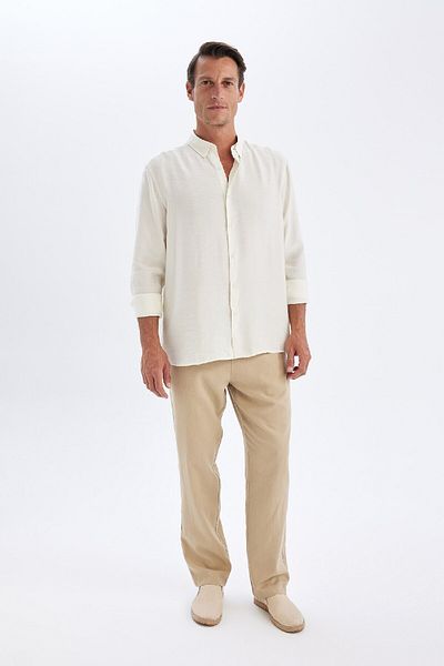 DeFacto Relax Fit Polo-T-Shirt – Popeline Modal Basic DLUZEN KOLU
