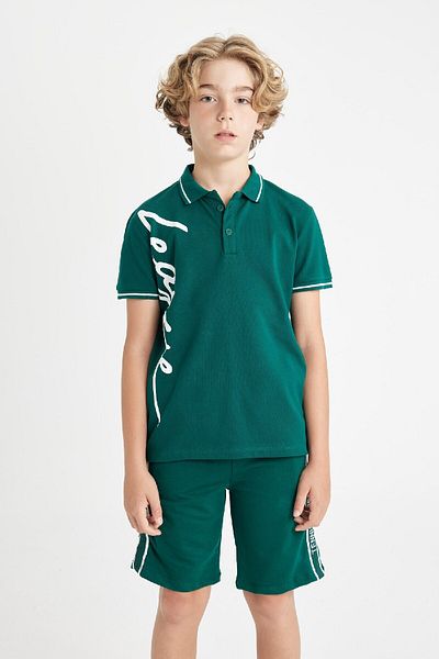 DeFacto Tricou polo pentru băieți - piqué, mânecă scurtă, C4908A824SM