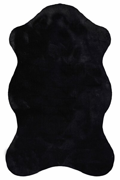 Kaşmir Halı 7/24 Cosy Premium Siyah Yumuşak Dokulu Salon Mutfak Halısı Yolluk