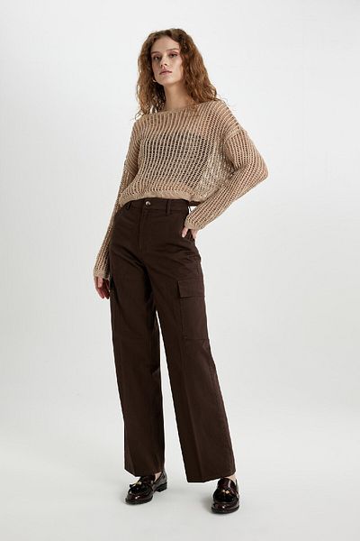 DeFacto Relax Fit Kapuzenpullover mit U-Boot-Ausschnitt C4206ax24sp