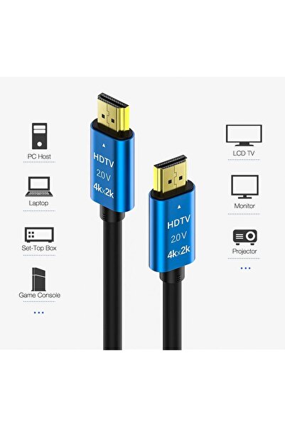 Gold Step 5 METRE 4K ULTRA HD 2.0V ALÜMİNYUM BAŞLIK ALTIN UÇLU HDMİ KABLO
