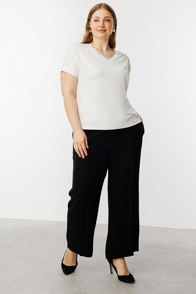Mi Pret a Porter Wide Leg Trousers with Elastic Waist