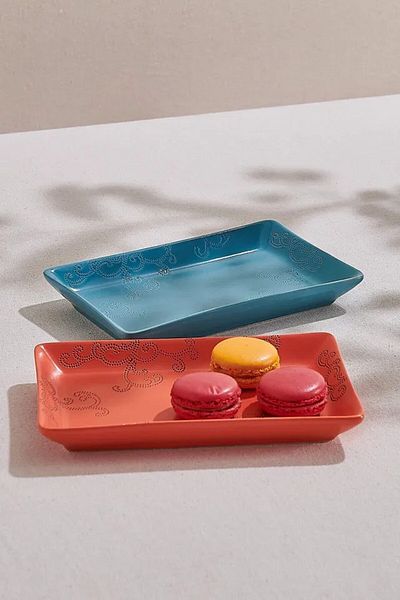 Paşabahçe Ceramic Presentation Plate Set of 2 20X13 cm