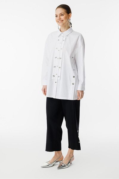 Ghisa Bird's Eye Detailed Suit White