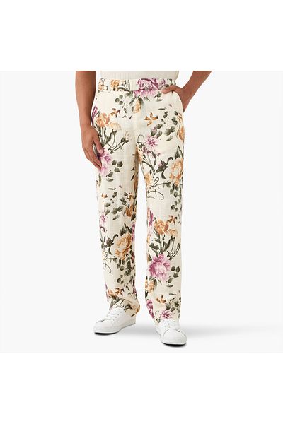 Iconic Iconic All-Over Floral Print Pants with Pockets