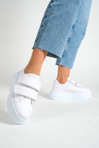 ayakkabıhavuzu Tenis alb cu talpă înaltă cu velcro