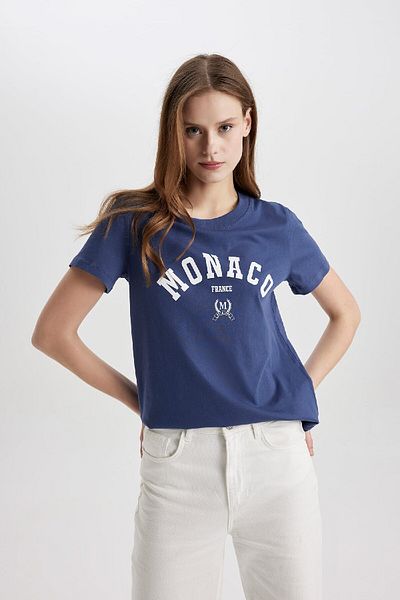DeFacto Tričko Regular Fit s krátkým rukávem Crew Neck C2617ax24sm