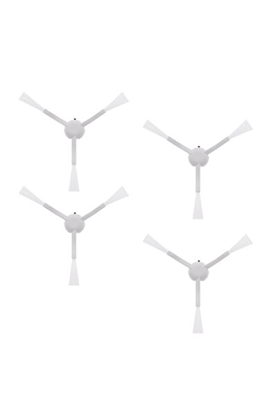 ROPALDE مجموعة قطع غيار فرشاة جانبية بيضاء متوافقة مع مكنسة كهربائية روبوتية ...