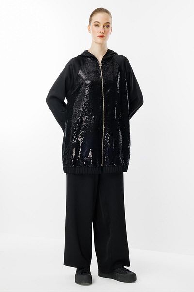 Ghisa Sequin Detailed Suit Black