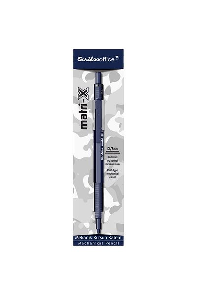 Scrikss Matrix 0.7mm Mechanical Pencil Navy Blue - Transparent Case
