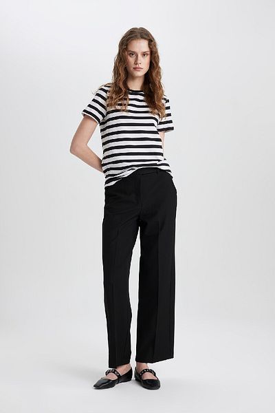 DeFacto Regular Fit Crew Neck Striped Short Sleeve T-Shirt C2612Ax24Sp