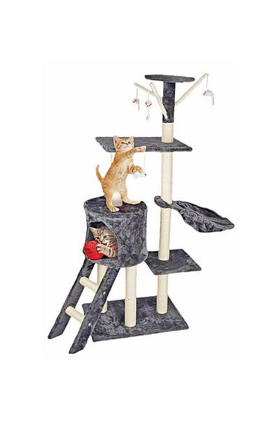 COMFORTPET Cat scratching post with bed, multi-level, 140 cm