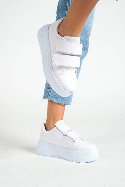 ayakkabıhavuzu Tenis alb cu talpă înaltă cu velcro