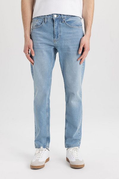 DeFacto Slim Tapered Fit Skinny Fit Jeanshose mit normaler Taille und schrumpfbarem Bein C4220ax24sp