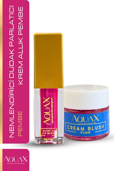 AquaX Set of 2 Pink Gloss and Pink Blush