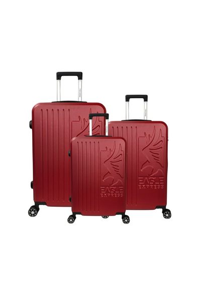 EAGLE EXPRESS 3-Piece Superior Telescopic Handle ABS Hard Luggage Set