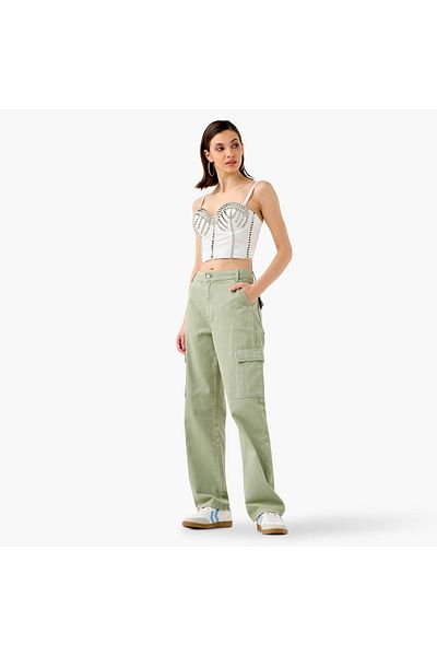 2Xtremz Stud Embellished Strappy Crop Top