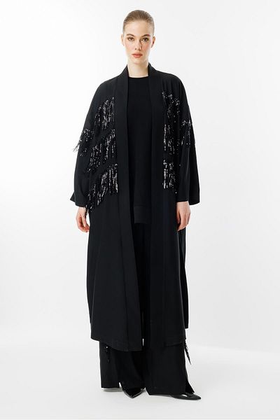 Ghisa Sequin Detailed Suit Black