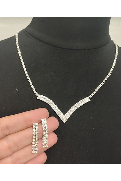 Mihra Aksesuar Necklace Earrings Set