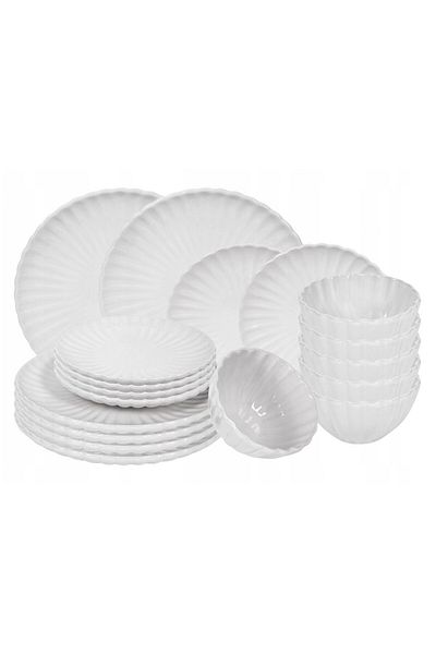Tavola PEARL porcelain plate set 18 pcs white