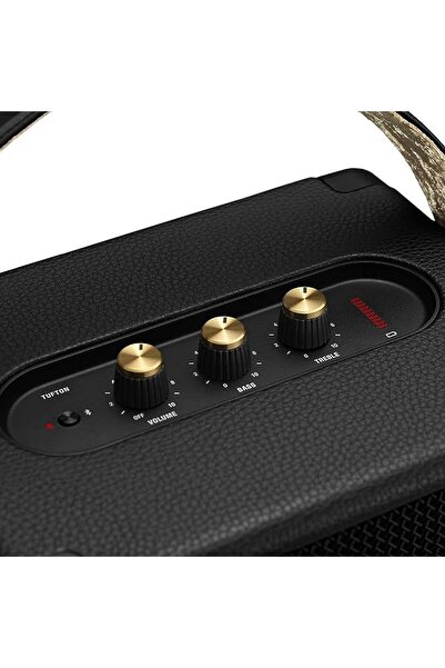 Marshall Tufton Portable Bluetooth Speaker, 20+ Hours Playtime, 20kHz Frequency – Black/Bronze