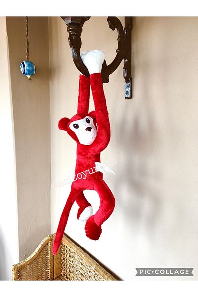 AZİZ OYUNCAK 70 cm Plush Toy - Sleeping Companion with Monkey Puppet