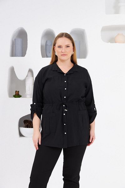 RMG Oversized Jacket - Waist Lacing and Cross Pocket Identiify Regular with Thin.