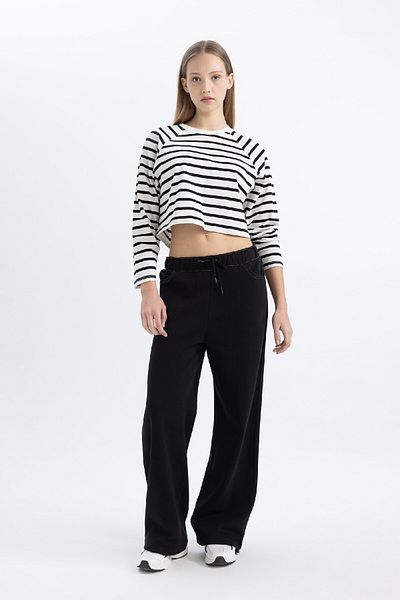 DeFacto Tricou cu mânecă lungă în dungi Coool Loose Fit C4400ax24sp