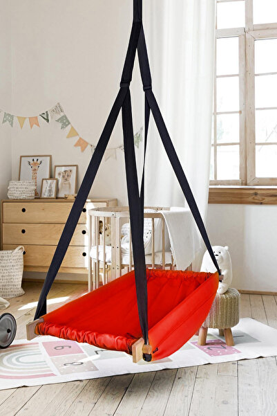 Bundeba Flow Hamak Beşik Ahşap Yaylı Zıpzıp Hoppala Tavana Asılan Hamak Salın...