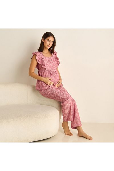 FAV Floral Jacquard Maternity Pyjama Set
