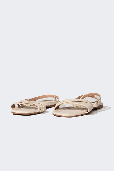 DeFacto Women's Flat Sole Faux Leather Sandals C3734Ax24Hs