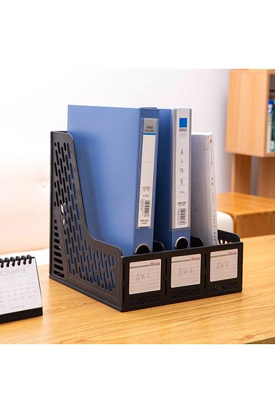 Deli E9845 3 Compartment Magazine Holder