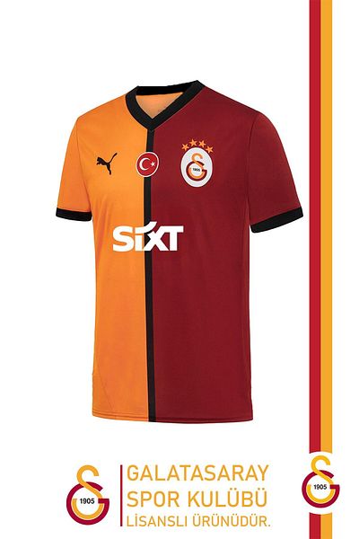 Galatasaray قميص مشجعي المنزل الأصلي 2024/2025 قطعة + قلم هدية مع صندوق خشبي بتصميم مخصص