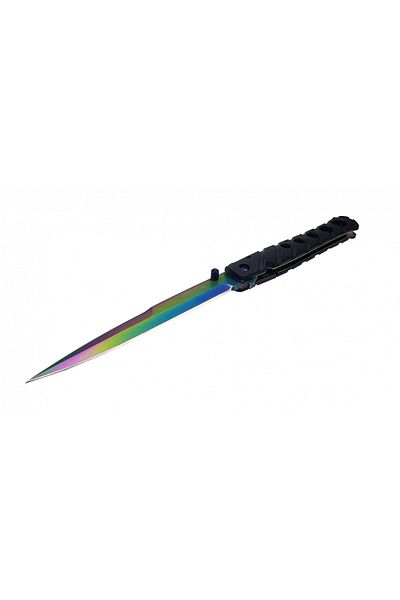 Depox Set Of Two Stiletto Knives, Lockable Blade, Belt Clip, 33 Cm