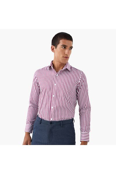 FAV Regular Fit Striped Shirt with Long Sleeves