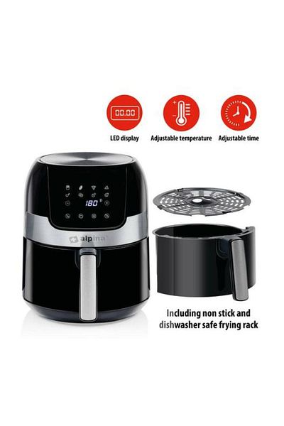Alpina Friteuza cu aer cald cu afisaj digital 3,5 l, 1400 W