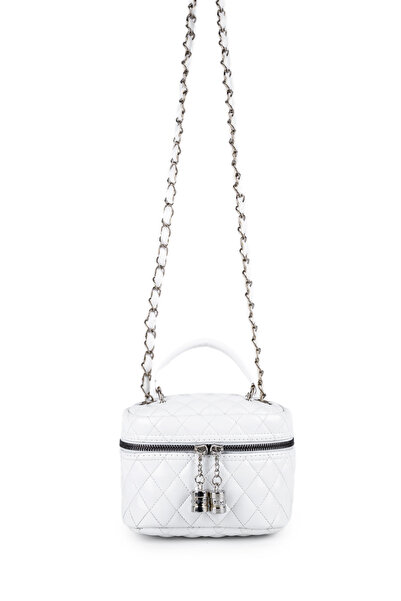 minebag White Faux Leather Almira Women's Crossbody Bag