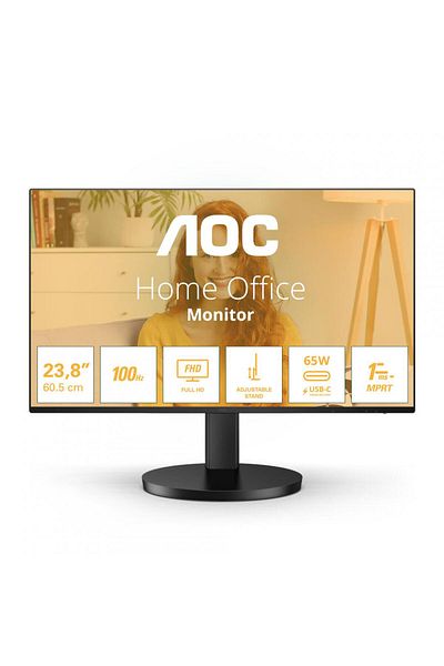 Aoc Monitor AOC, 27", IPS, FHD, 100Hz, 4ms, 1ms, Boxe 2W x 2, HA, HDMI, USB, hub, USC-C, 27B3CF2, Negru