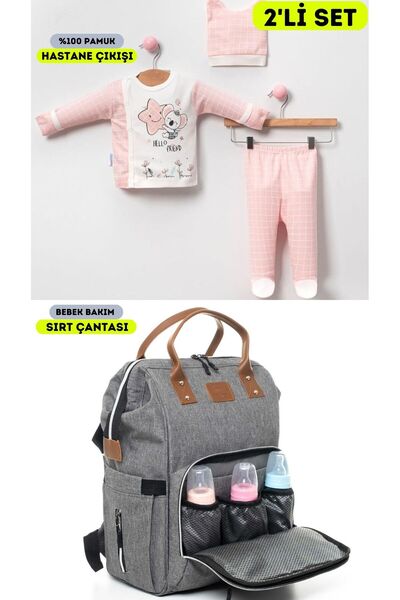 Temiz Baby Set of 2 (0-3 Months Hospital Release, Baby Care Backpack)