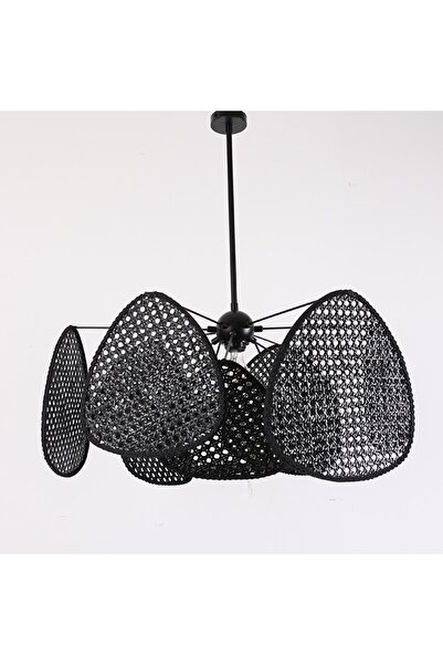 Mylamp Bulut Doğal Siyah Hazeran Avize 75 cm - 9+1 30 cm