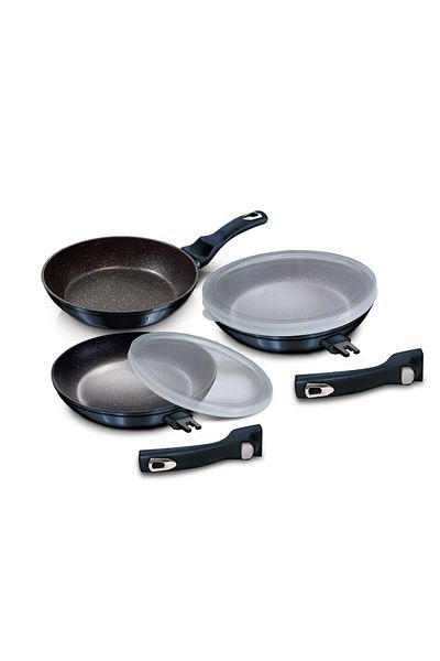 Berlinger Pan set with removable handle 5 pcs Aquamarine Metallic Line