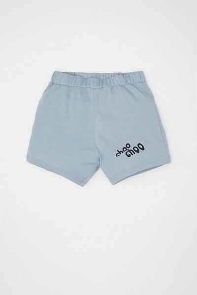 DeFacto Baby Boy 2 Piece Set Crew Neck Vehicle Printed Short Sleeve T-Shirt Shorts C4030A524Sm
