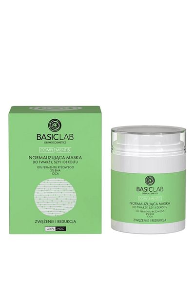 BASICLAB - Normalizing mask for the face, neck and décolleté, 50 ml