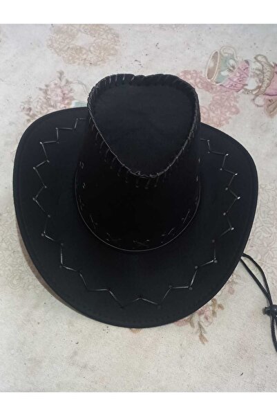 Yalçın tekstil Men's Drawstring Suede Straw Sports Cowboy Foter Hat