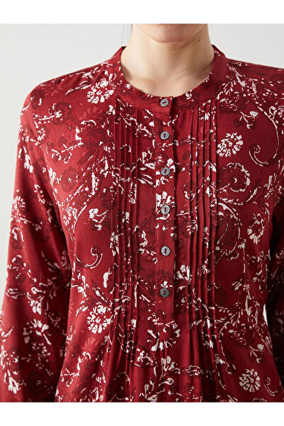 LC Waikiki Classic Crew Neck Patterned A-Line Women's Dress