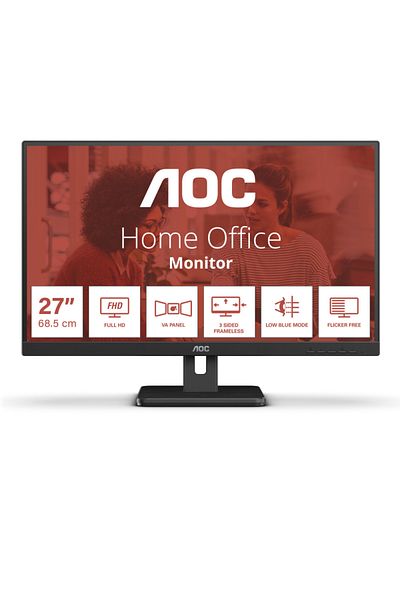 Aoc Monitor AOC, 27 inch, VA, FHD, 75 Hz, 4 ms, Boxe 2 W x 2, HDMI, DisplayPort, USB, hub, 27E3UM, Negru